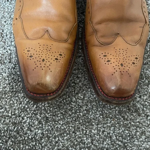 Jeffrey West Tan Chelsea Western Boots Size 9.5
